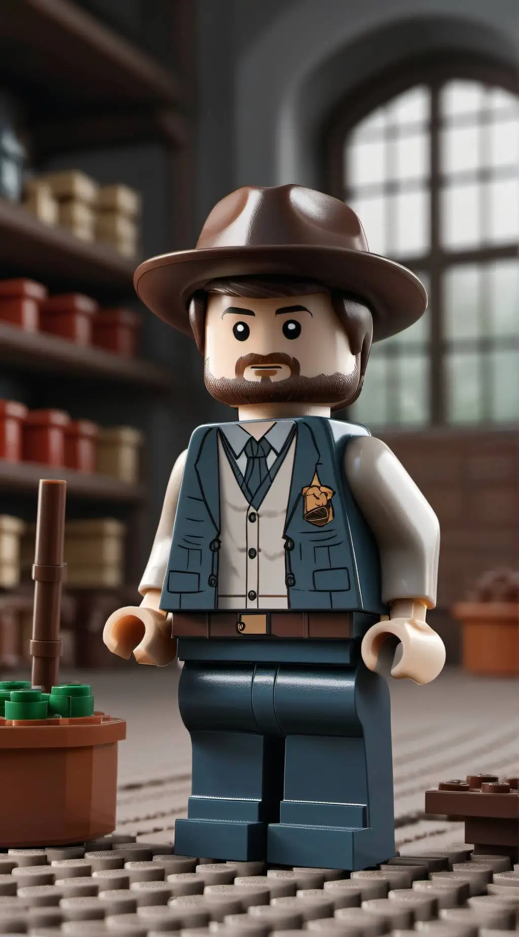 ai character: Lego Mini-Firgures background