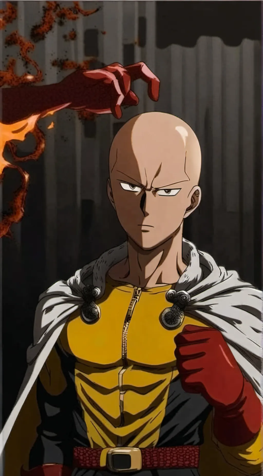 ai character: Saitama vs Goku background