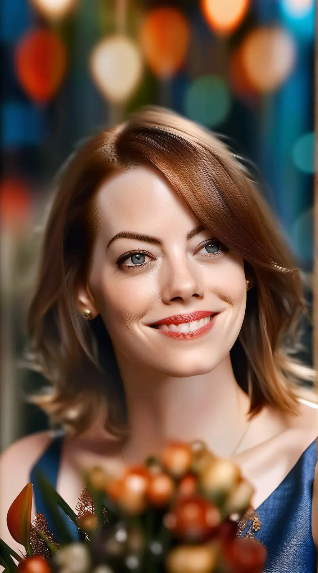 ai character: Emma Stone background