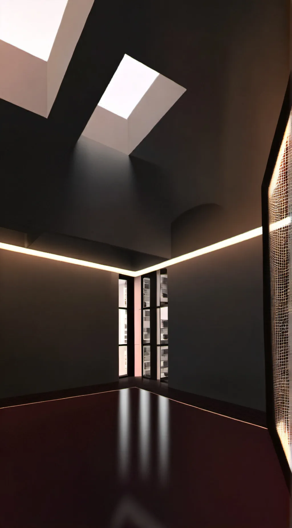ai character: integration room  background