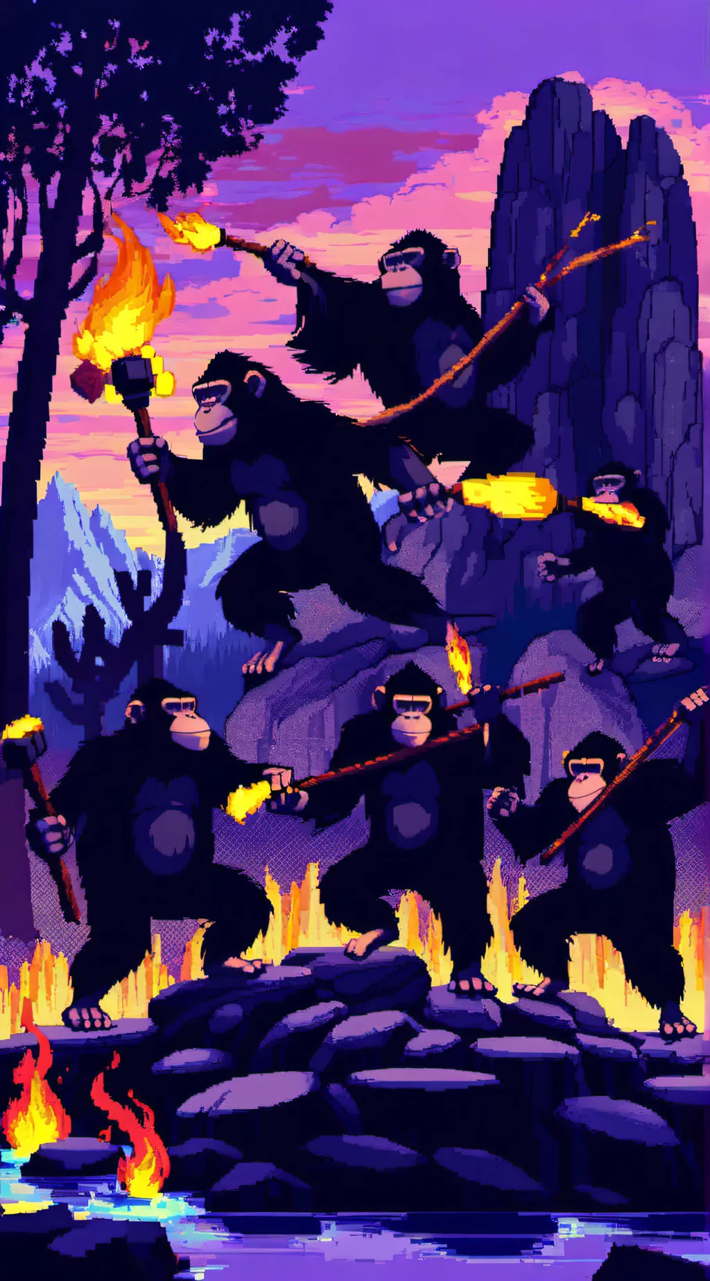 ai character: S.F Ape Colony  background