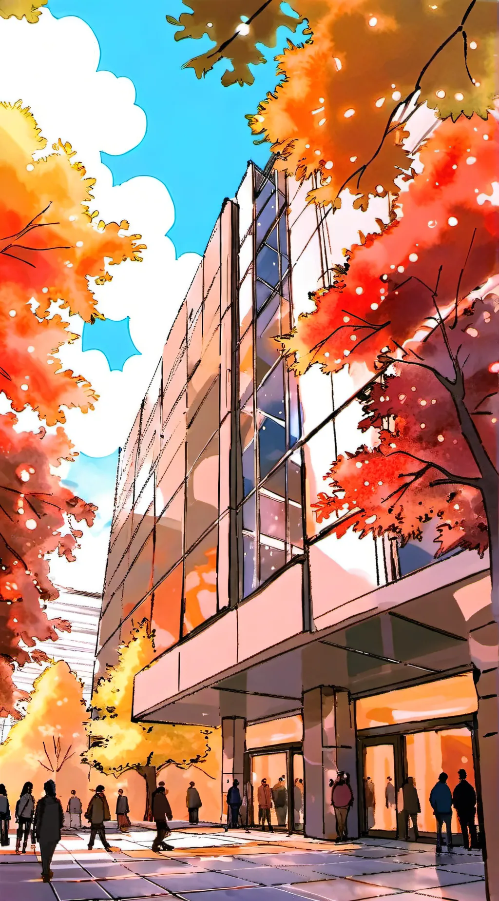 ai character: Autumn background