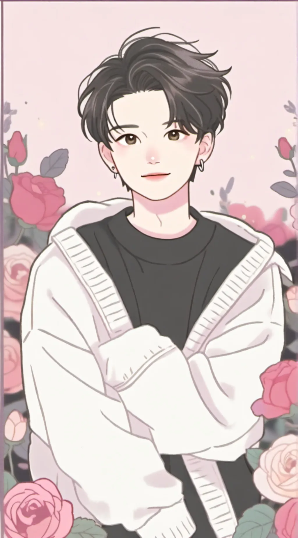 ai character: Hyunjin from skz background