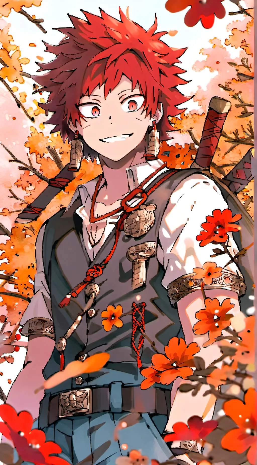ai character: Kirishima ejiro background