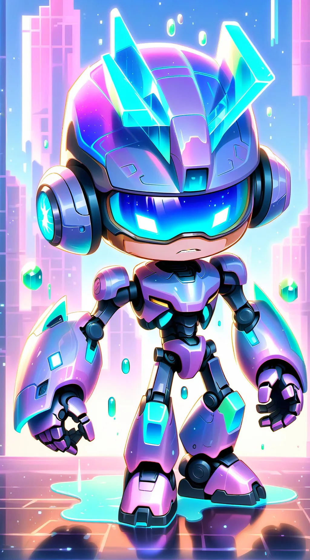 ai character: Pixel background
