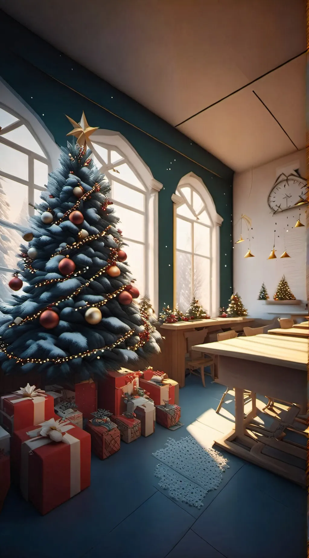 ai character: Christmas for mha! background