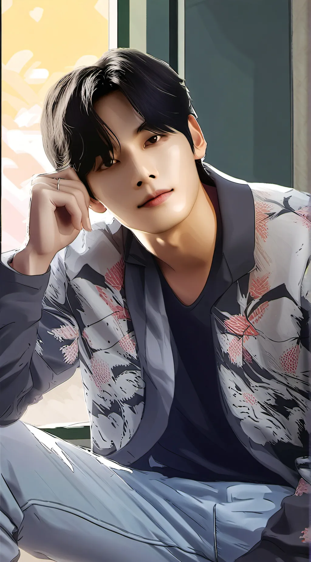 ai character: Kim Taehyung  background