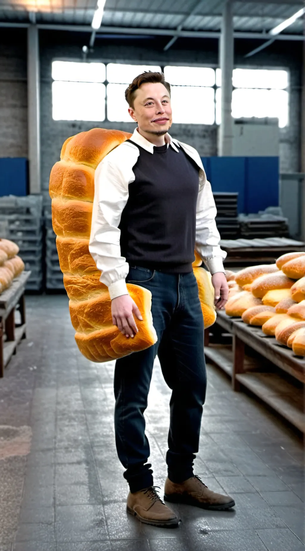 ai character: elon crust background