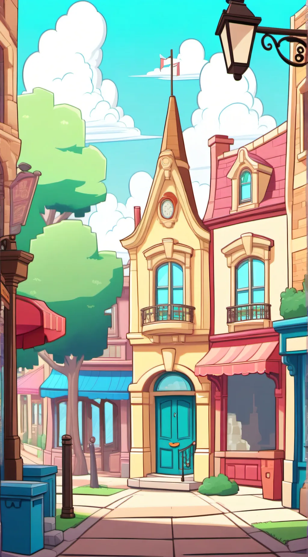 ai character: Toonville background