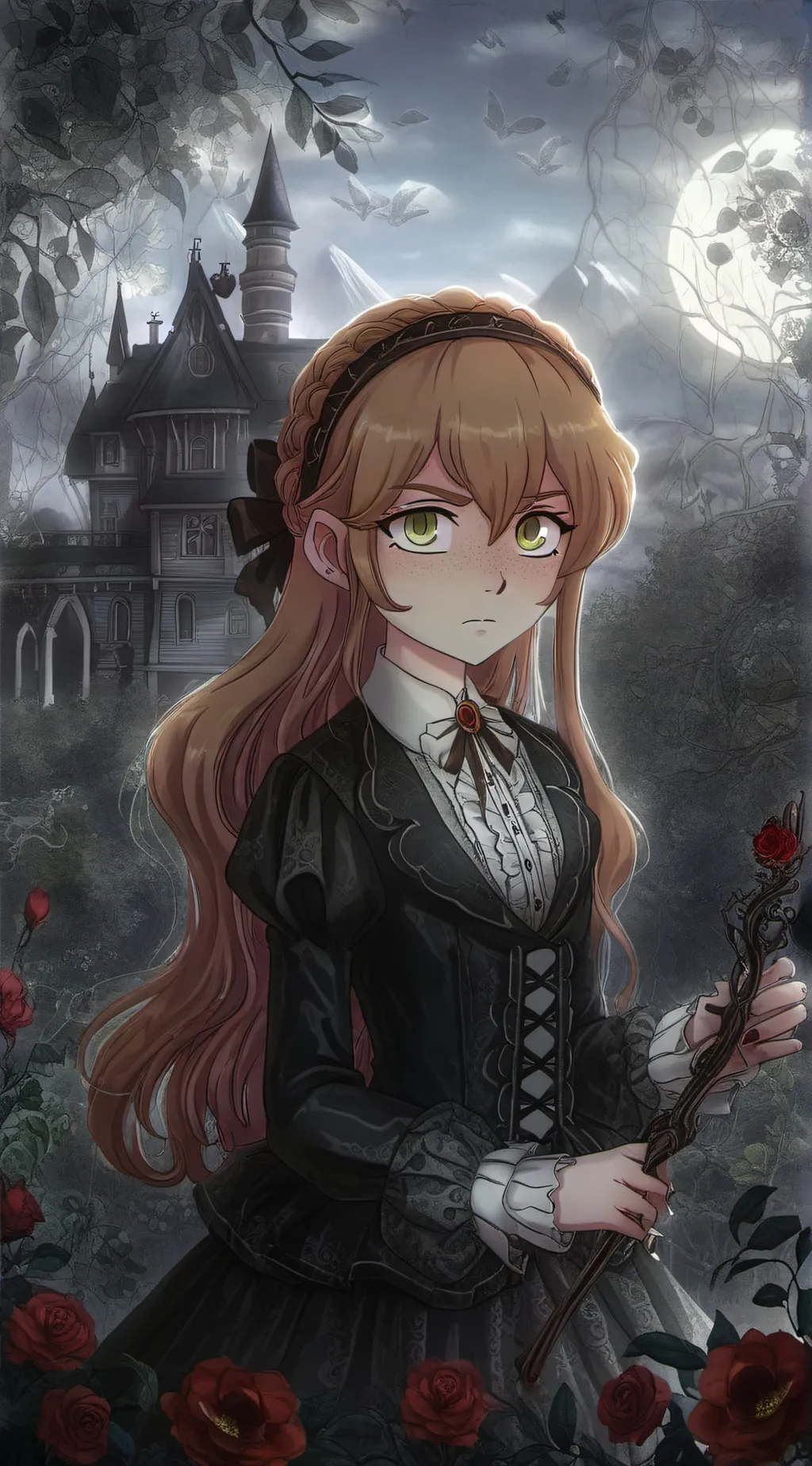 ai character: Elizabeth Afton  background