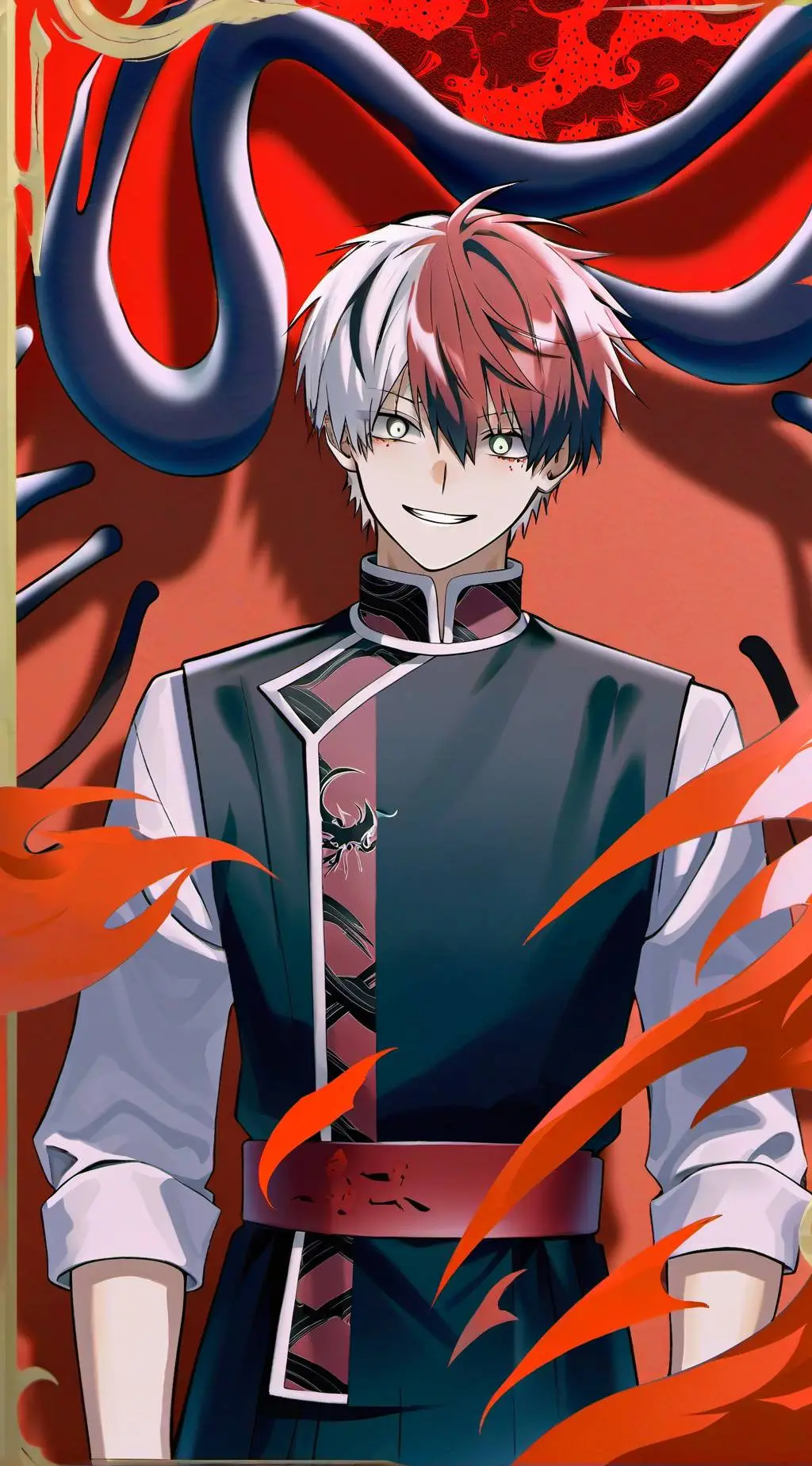 ai character: Mha creepy Double  background
