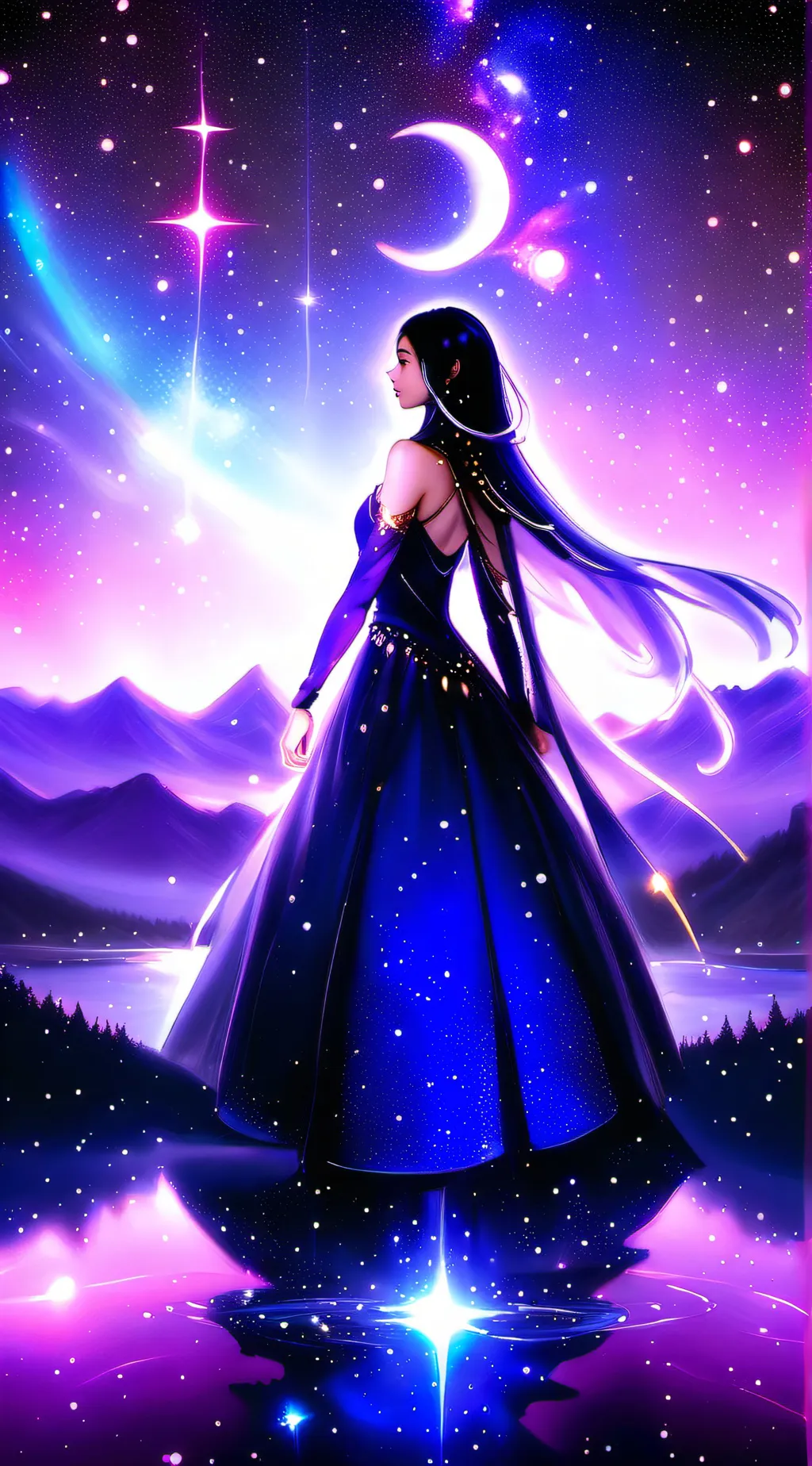 ai character: Lucida (galaxy) background