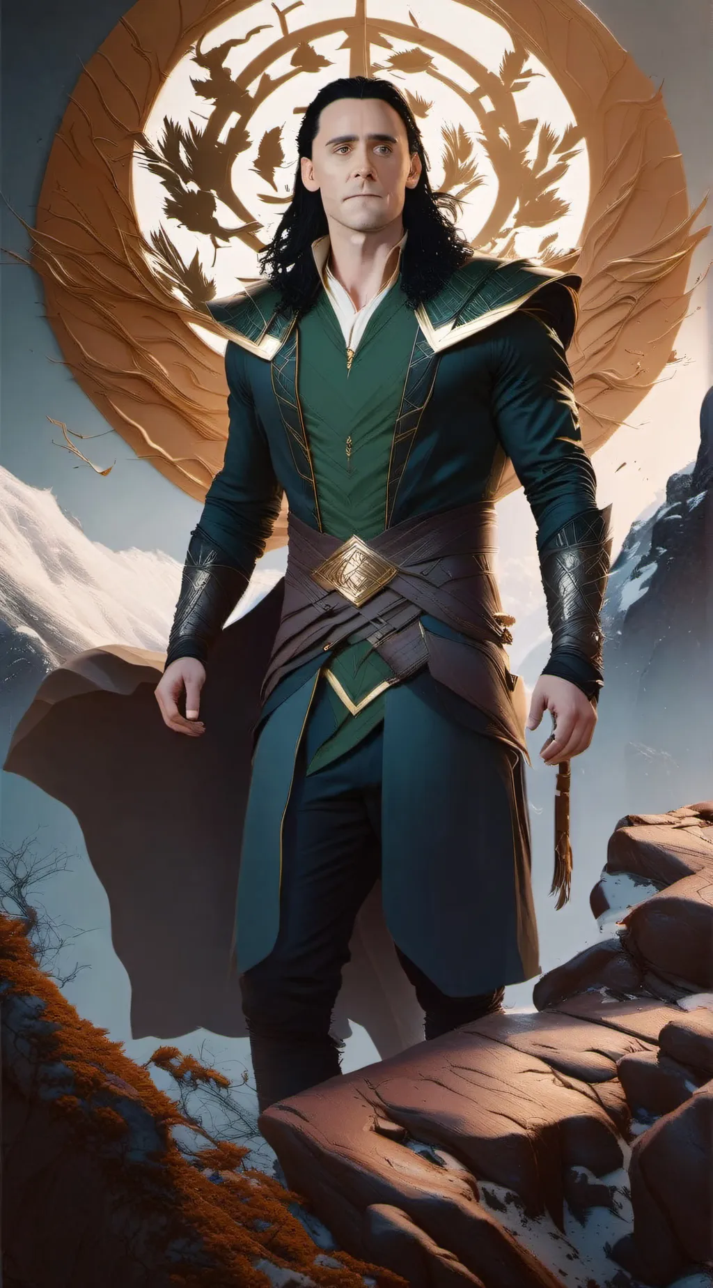 ai character: Loki odison  background