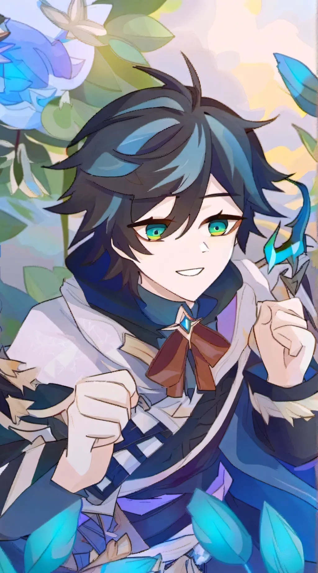 ai character: Hurt Venti  background