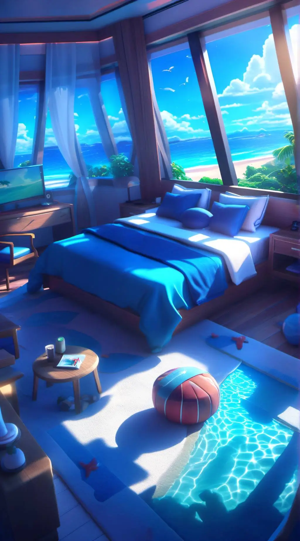 ai character: Mha vacation  background