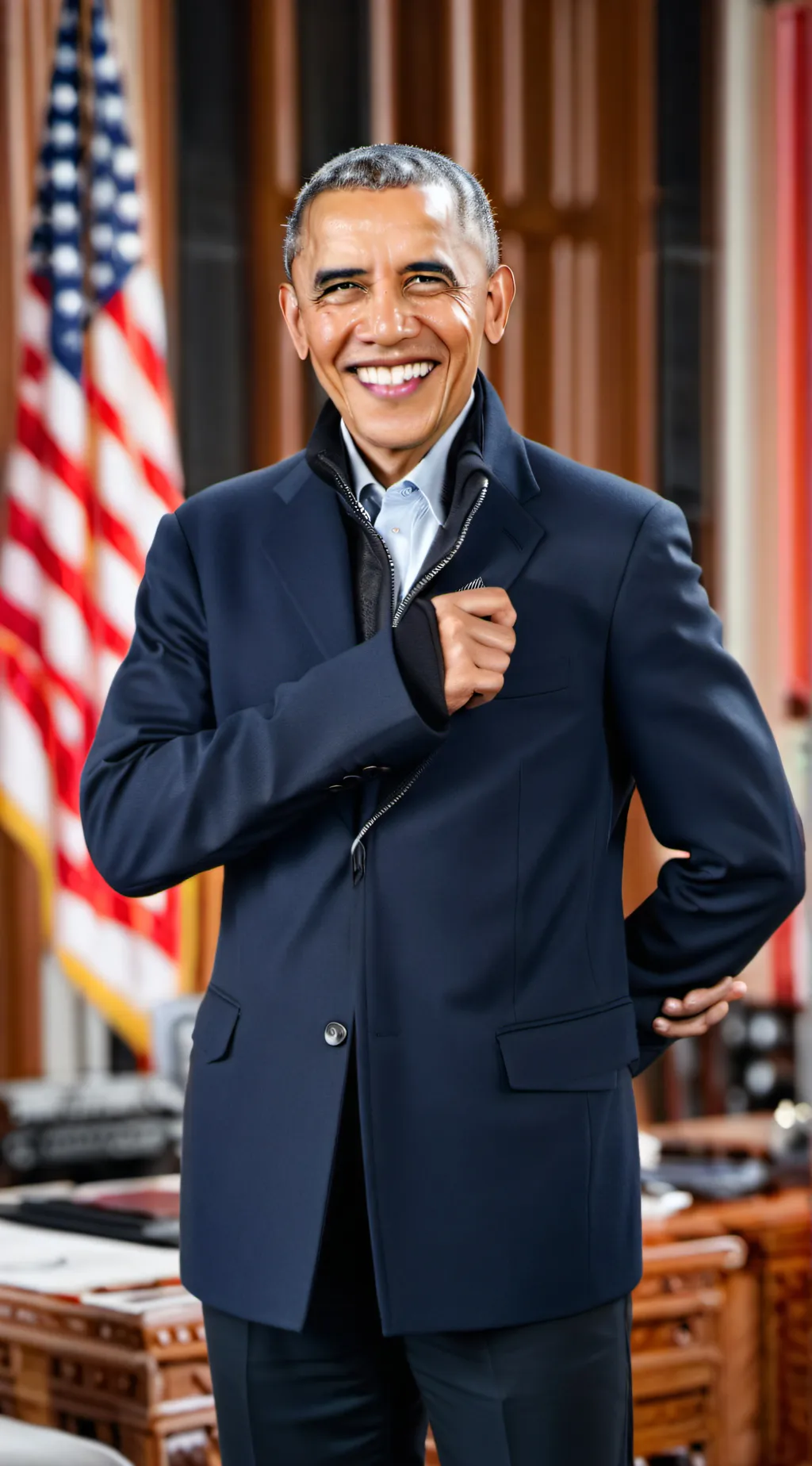ai character: Barack Obama background