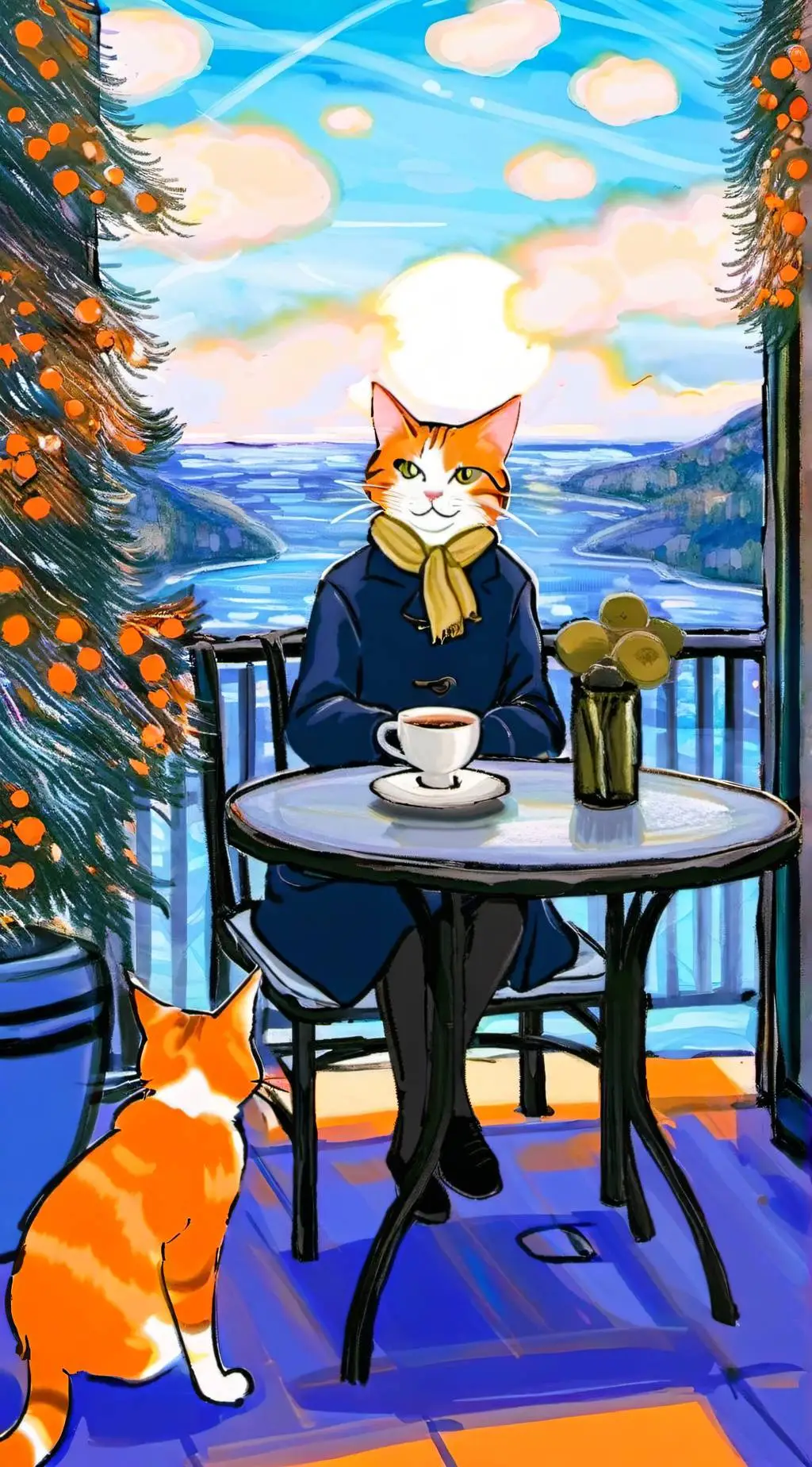 ai character: catfeine  background