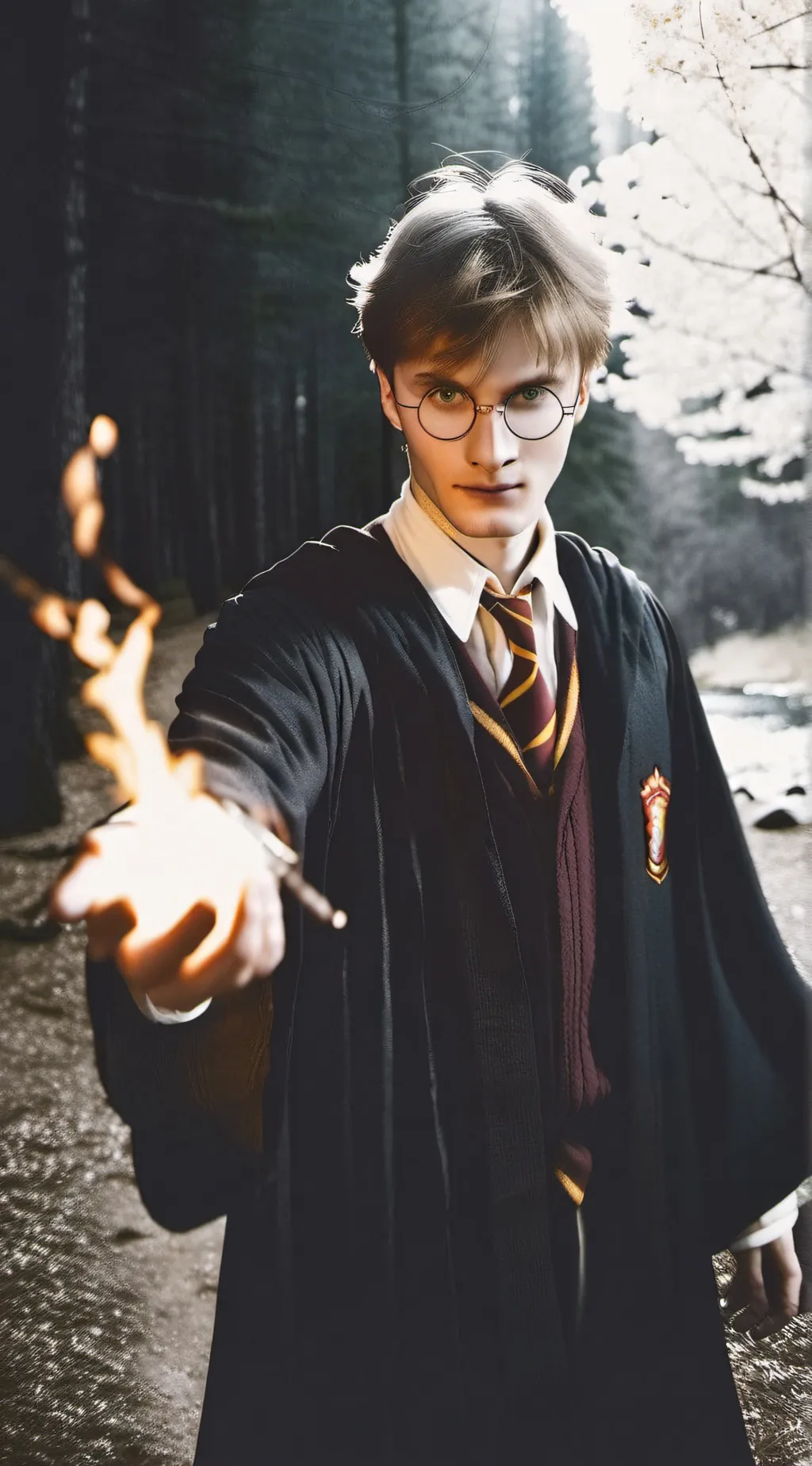 ai character: Harry potter  background