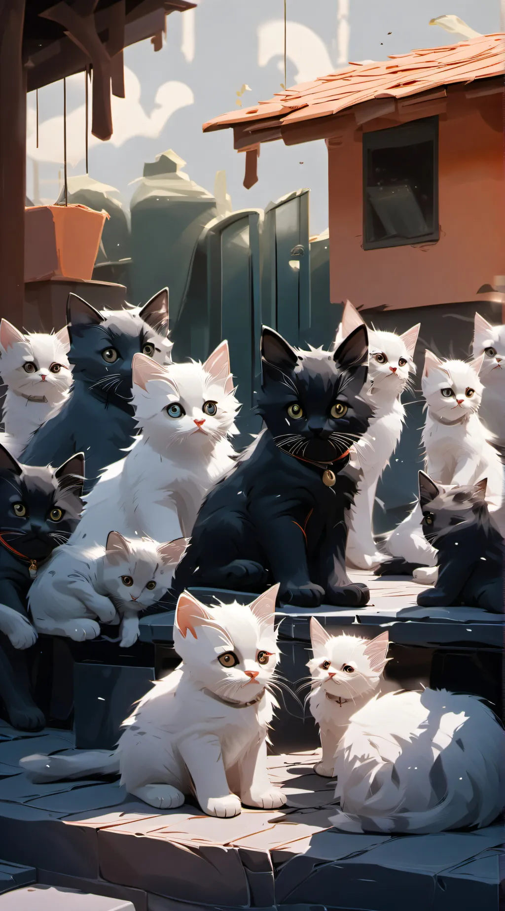 ai character: kitten invasion background