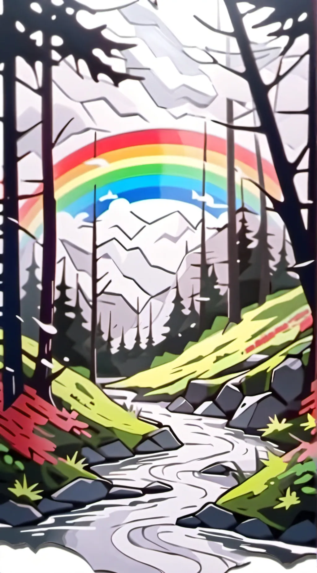 ai character: Rainbow friends au background