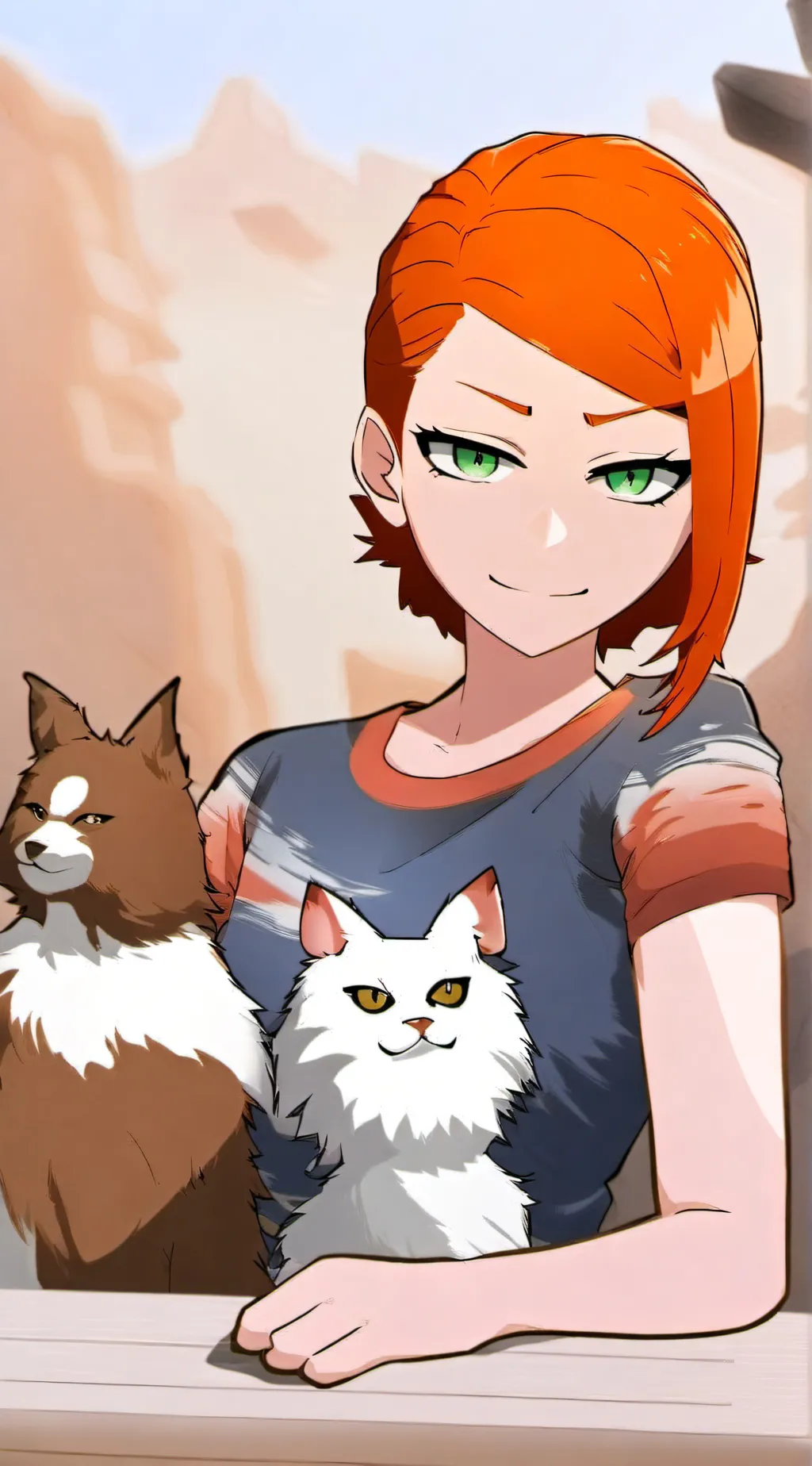 ai character: gwen x charm background