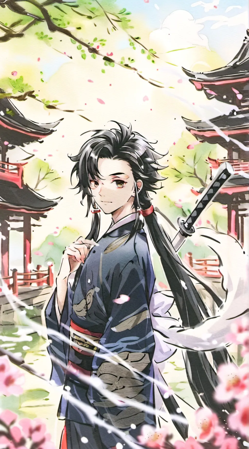 ai character: hashira meeting  background