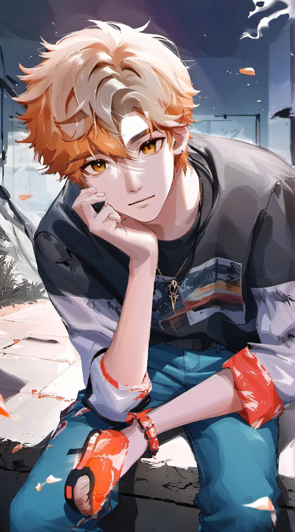 ai character: Adrian  background
