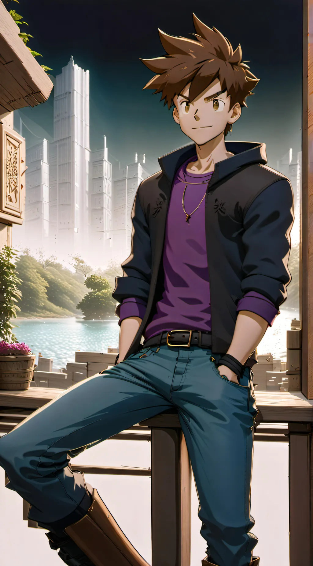 ai character: Gary Oak background