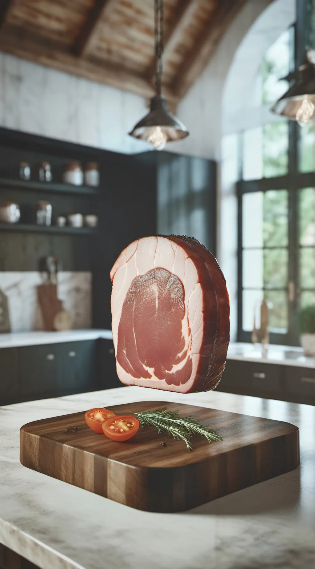 ai character: Floating ham background