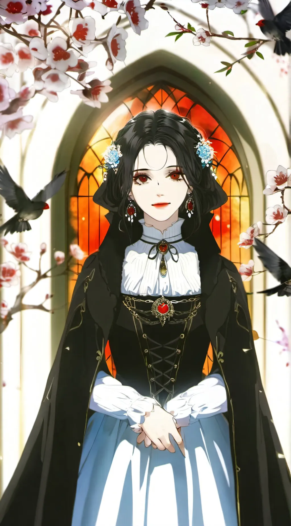 ai character: Amber background