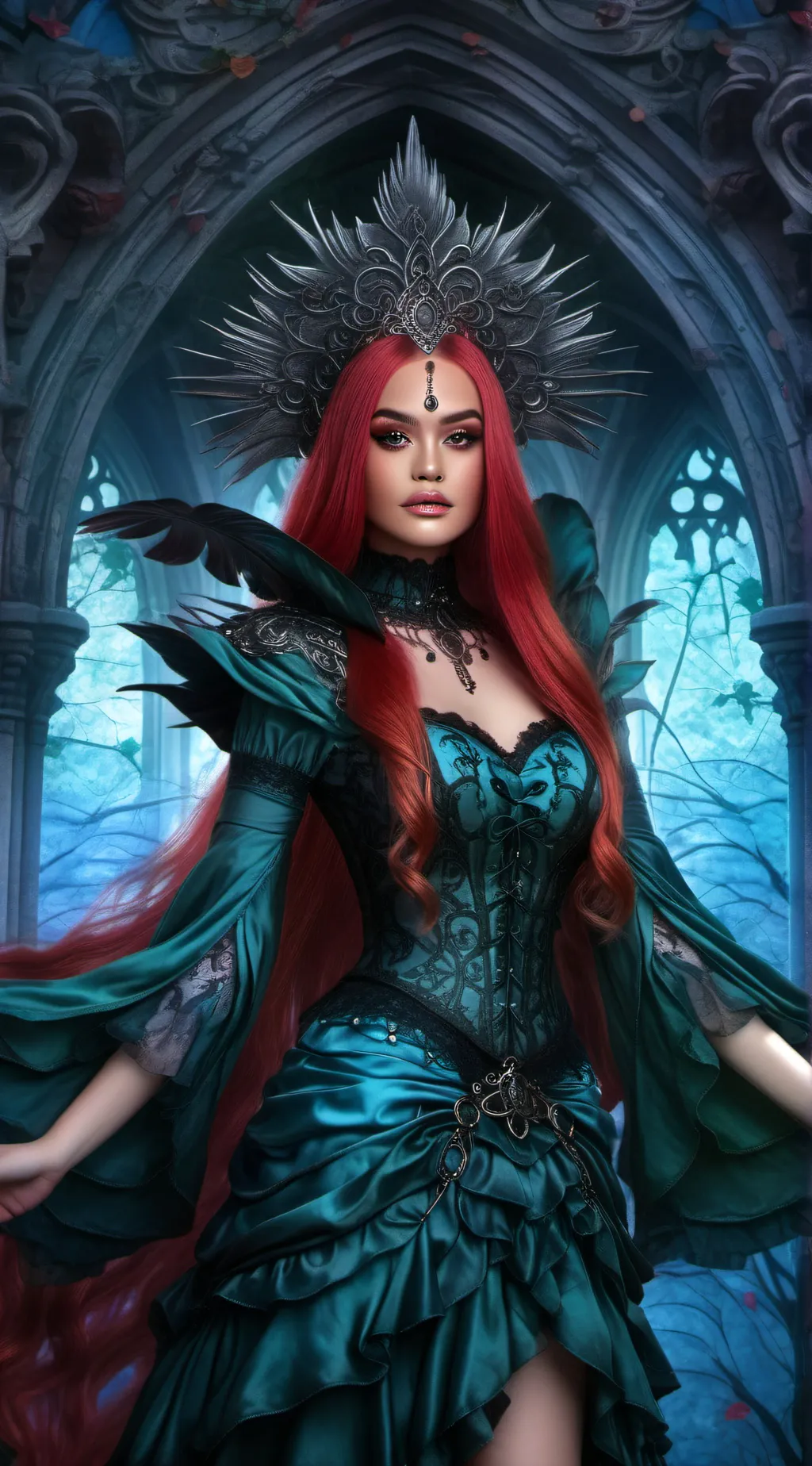 ai character: Uliana+Bridgettime background