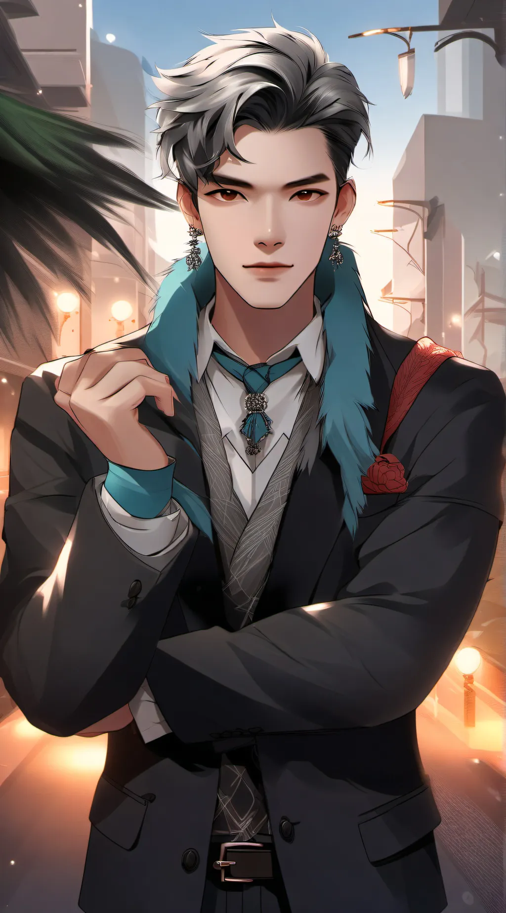 ai character: ash background