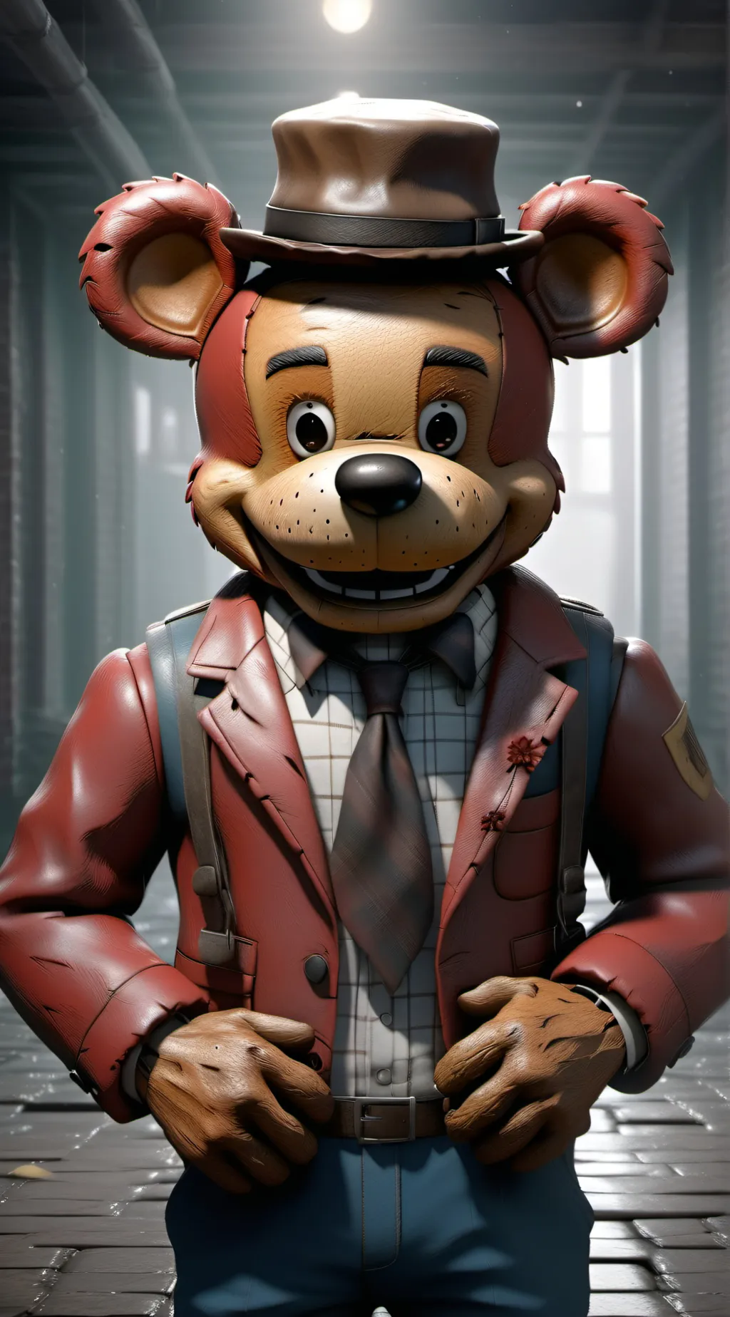ai character: FNAF with Fan Game background