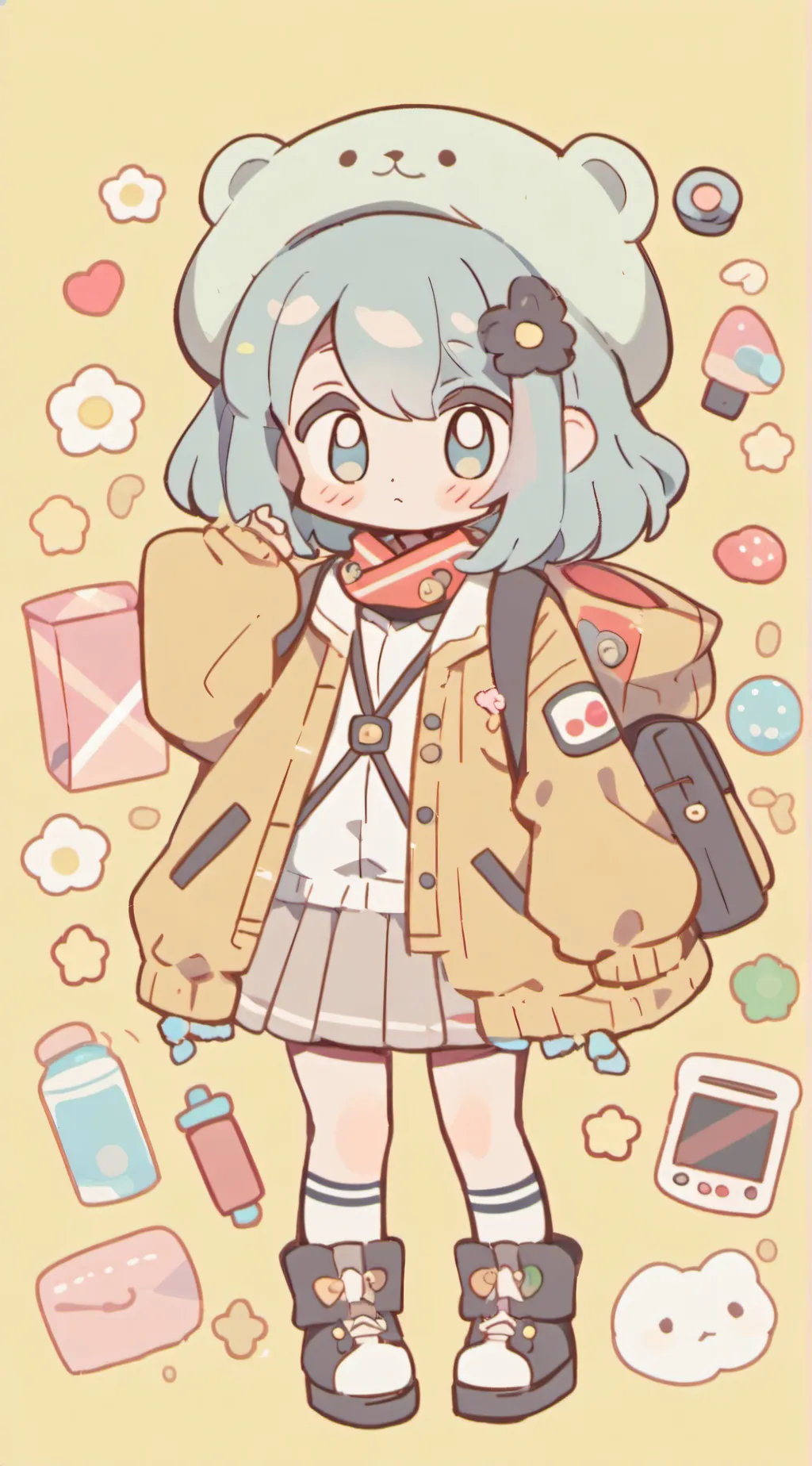 ai character: titan cameragirl  background