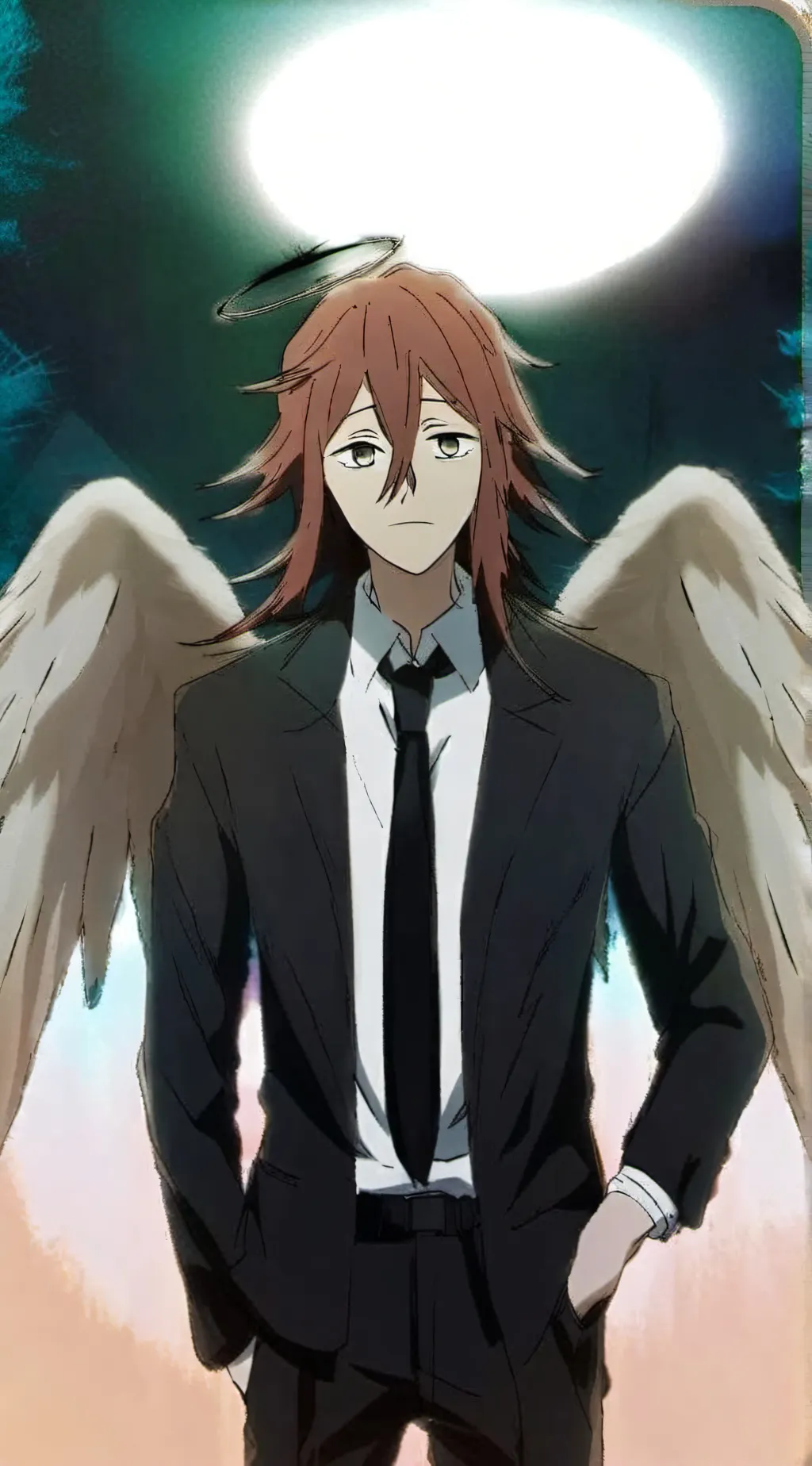 ai character: Angel  background