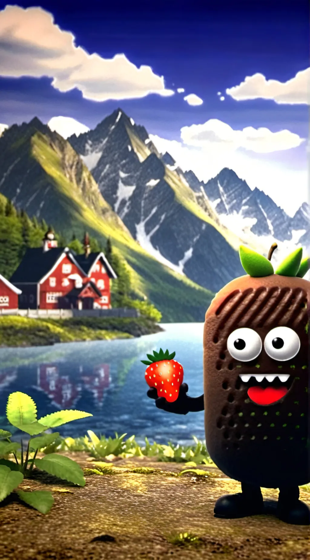 ai character: Chocolate Monster background