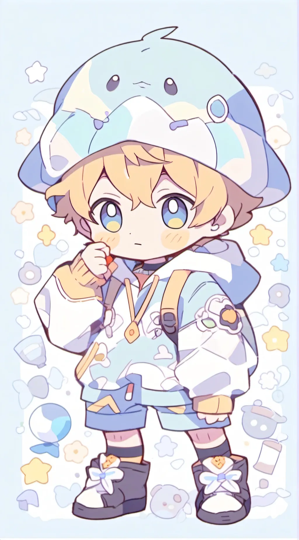 ai character: a baby background