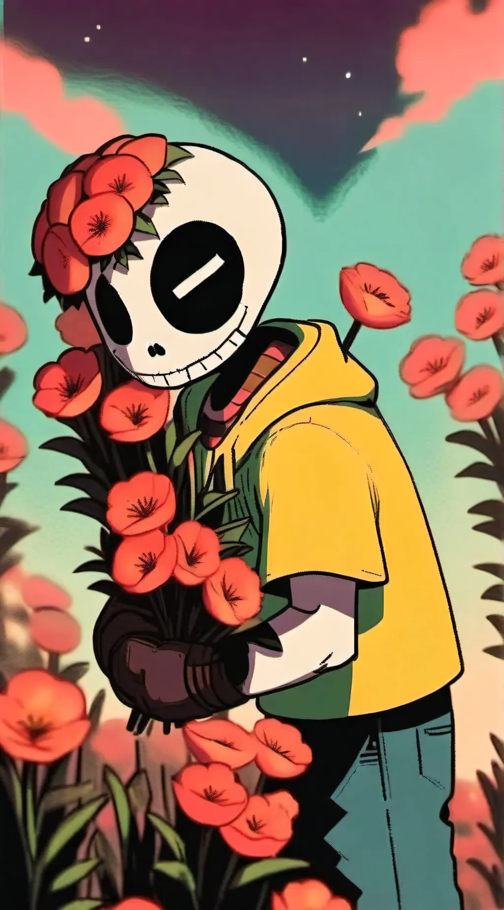 ai character: Flowey possessing background