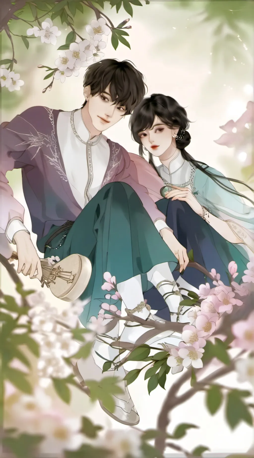 ai character: Ryan and Ashley  background