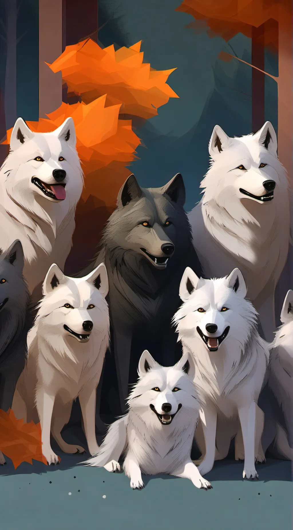 ai character: wolf pack  background