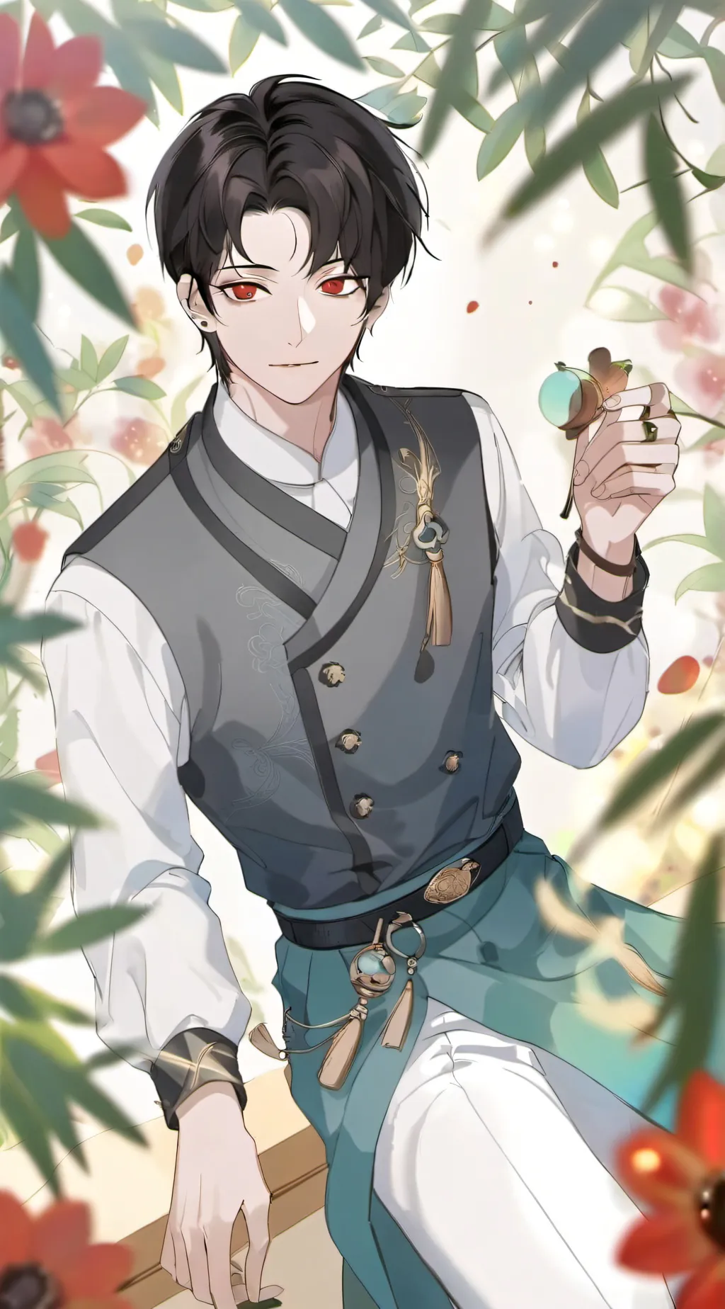 ai character: Raphaël  background
