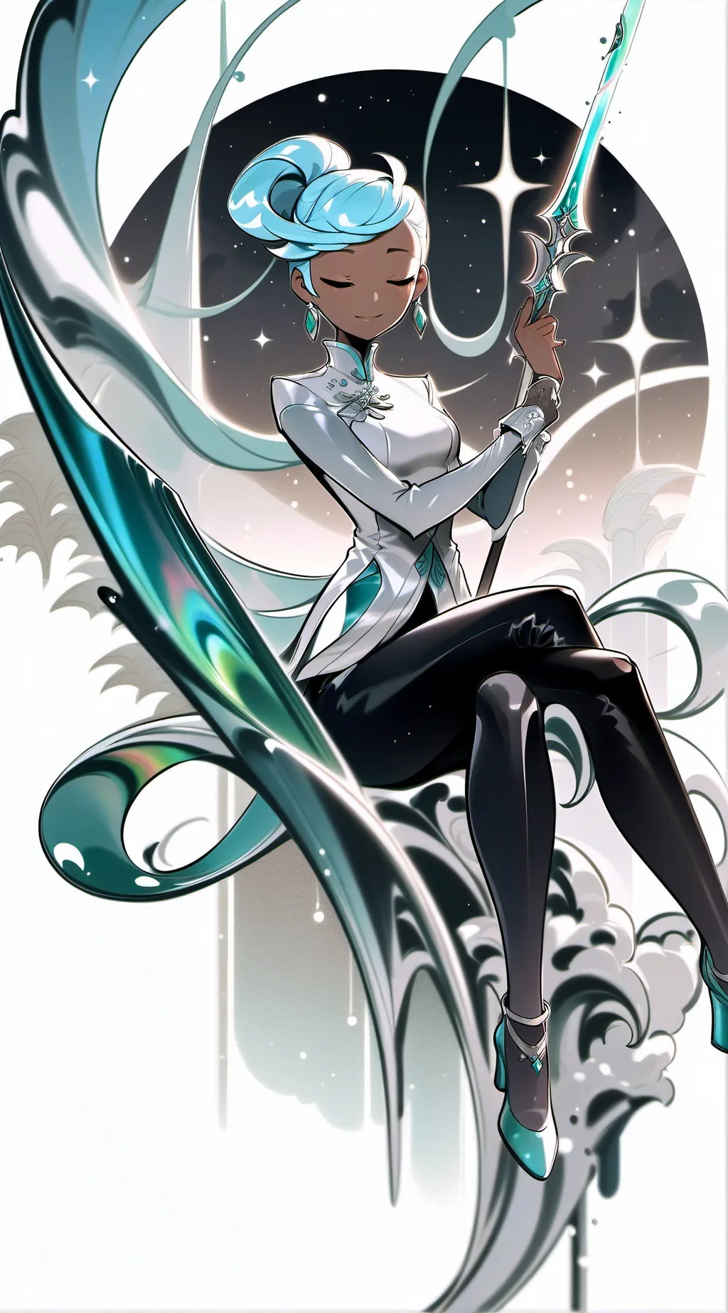 ai character: Crystal background