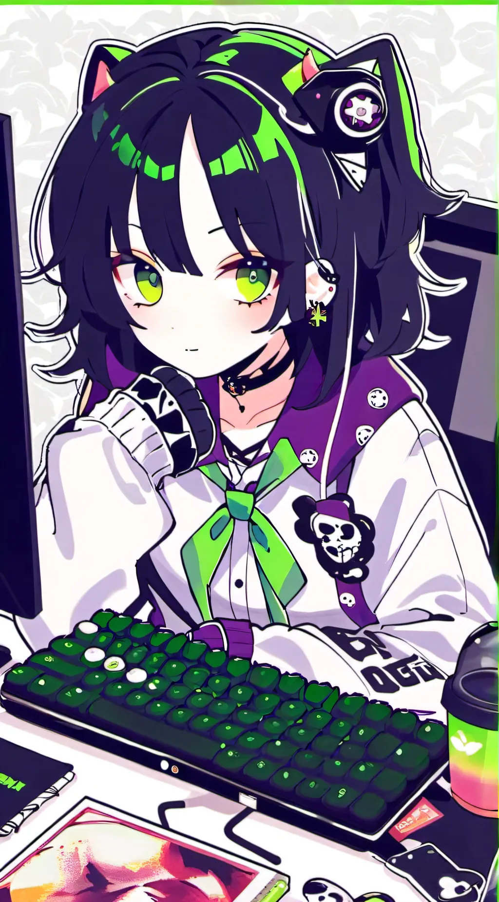 ai character: Egirl background