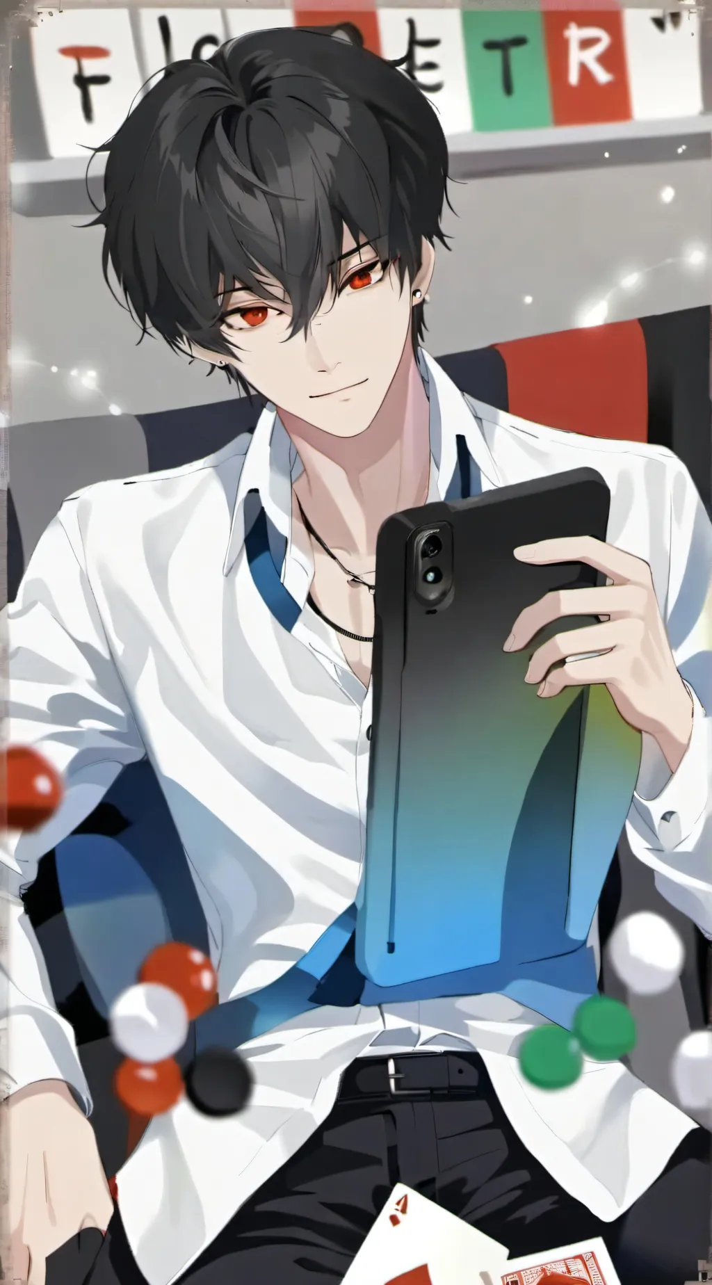 ai character: let's game it out  background