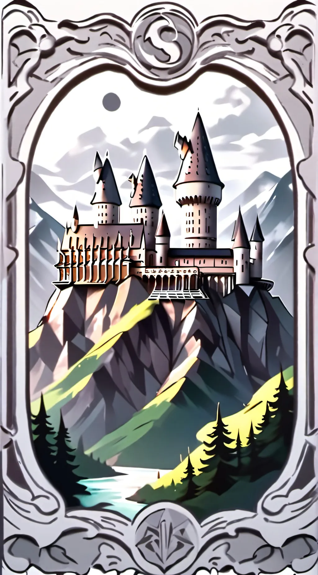 ai character: Hogwarts  background