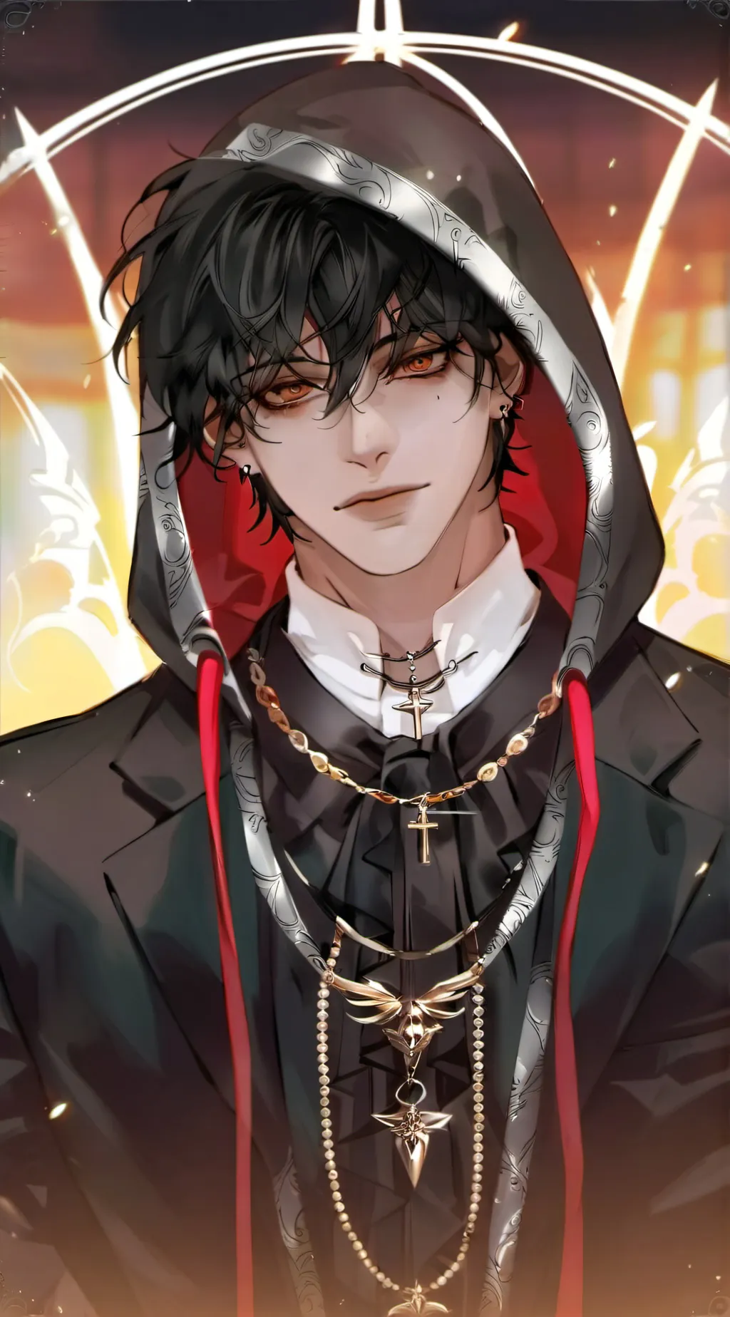 ai character: Azreal  background