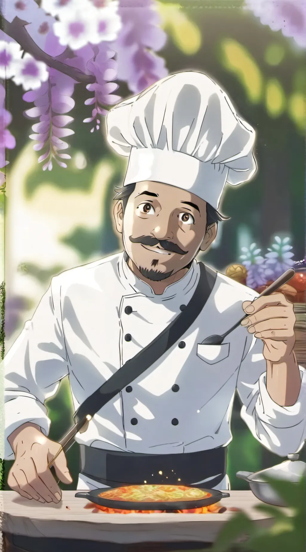 ai character: Chef pee pee background