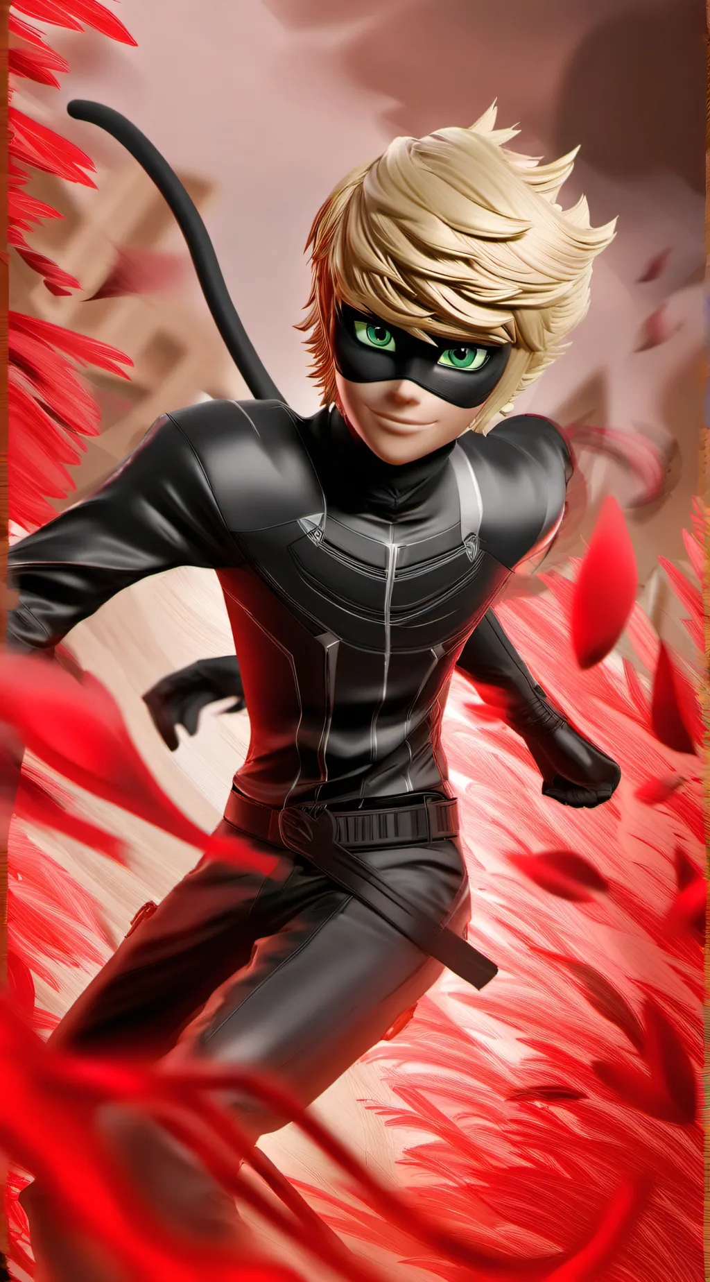 ai character: Chat noir background