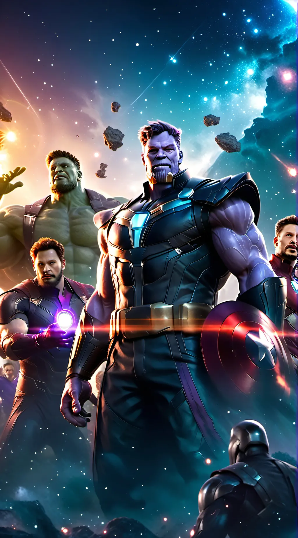 ai character: Avengers 1rst  background