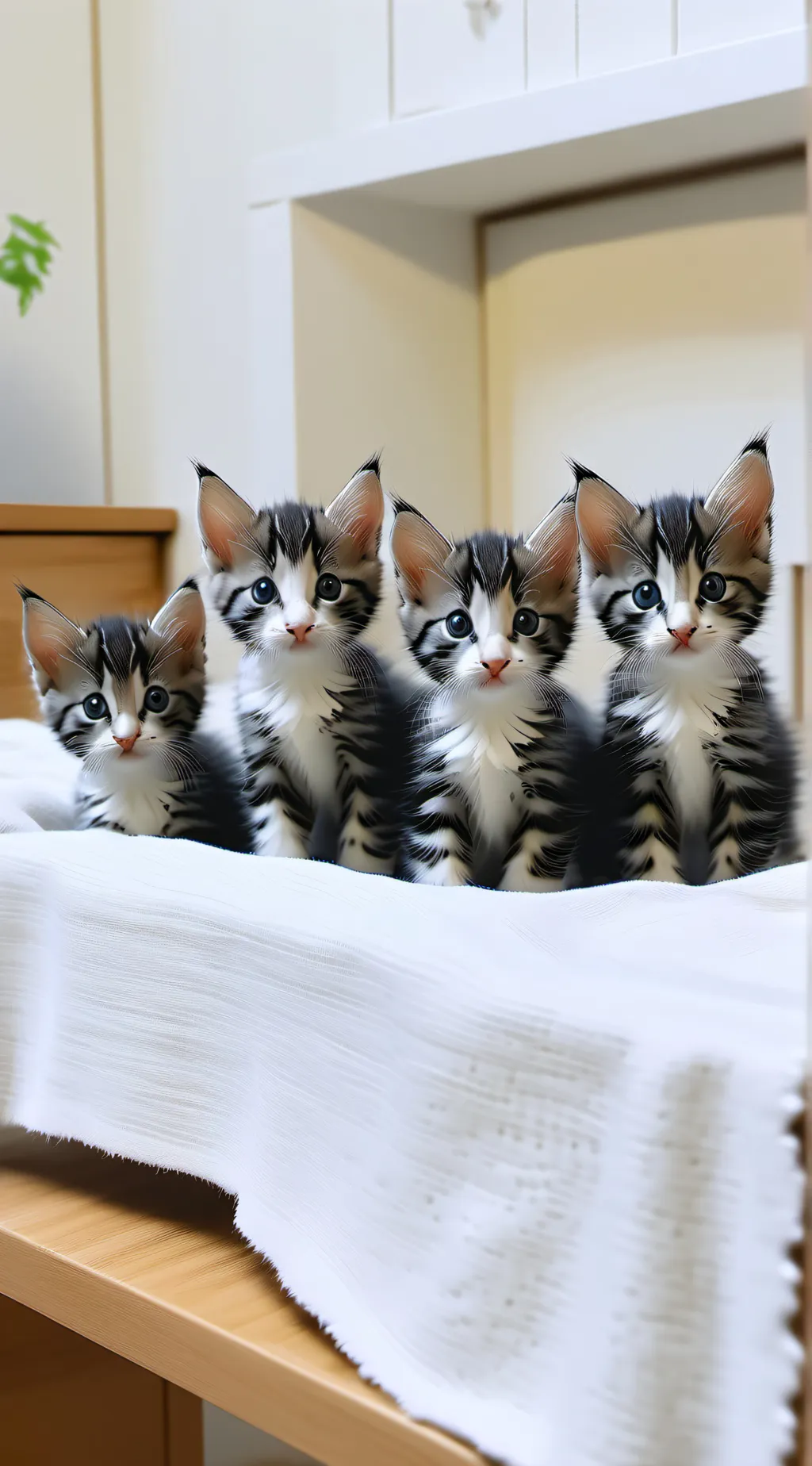 ai character: 4 kitten background